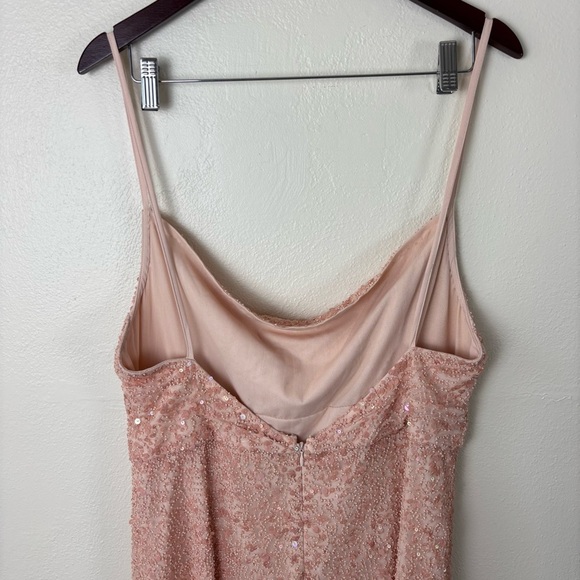 NWOT Anthropologie Forever That Girl Dunne Beaded Midi Dress Blush Pink Size 14 - Picture 5 of 9